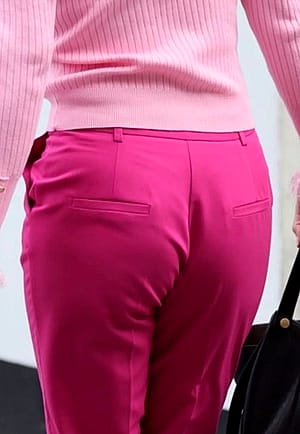 Charlotte Hawkins in a thong with a cock.'