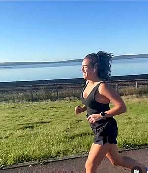 Georgia may foote having fun on a run. 🥵'