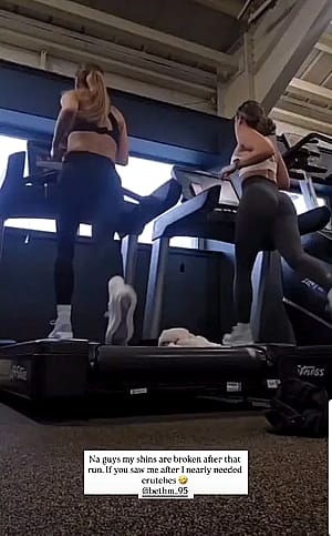 Georgia may foote and friend workout.'